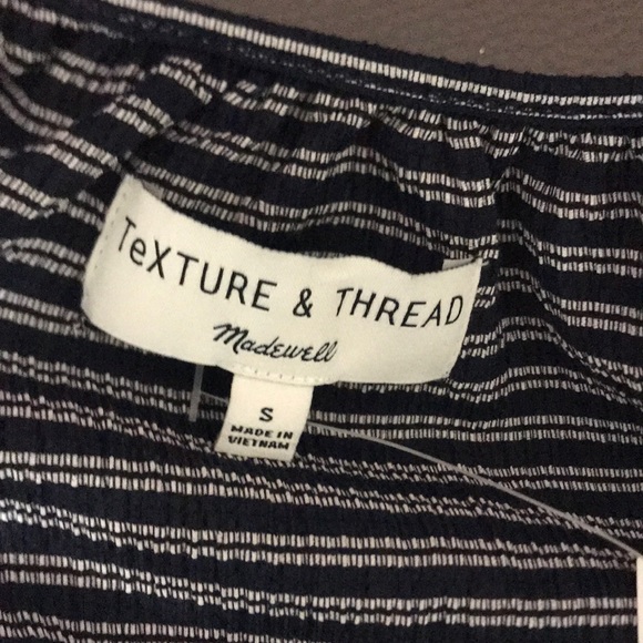 Madewell Stripe Navy Blouse (S,M,L) - Picture 5 of 5